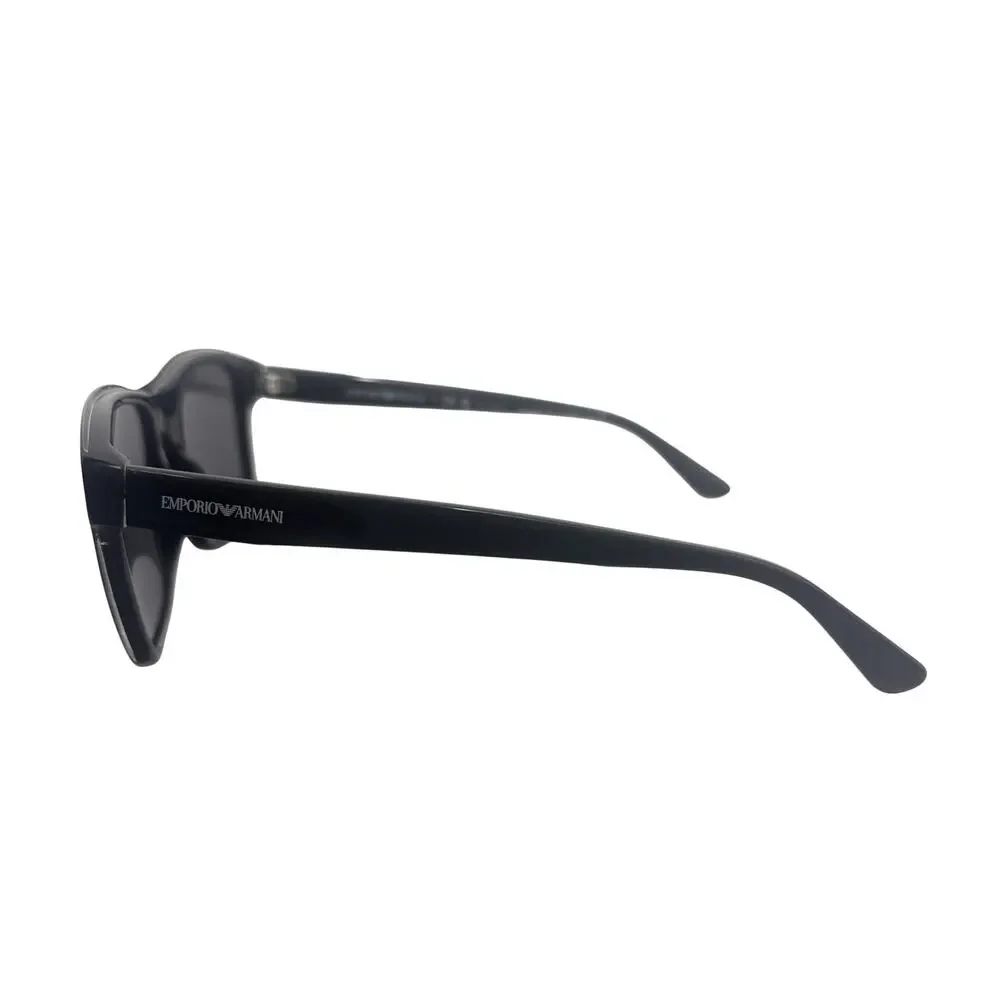 Emporio Armani Shiny Black Top Crystal Dark Gray Polarized Sunglasses EA 4208